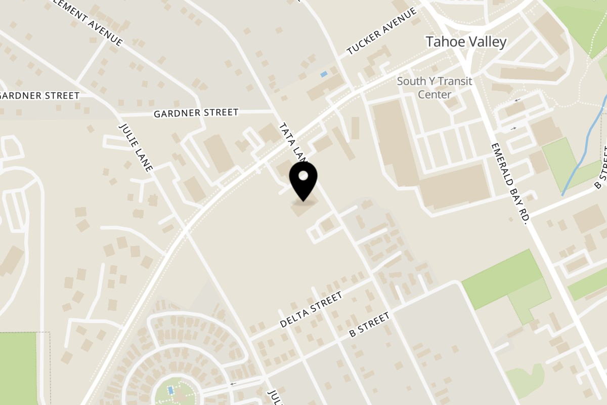 Map showing the location of Taste of Colombia on 1030 Tata Ln in South Lake Tahoe